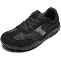 Meik Mangni Barfußschuhe Damen Herren Minimalistische Traillaufschuhe Walkingschuhe Zero-Drop Sohle,Schwarz,Gr.40 EU - 40 EU