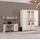 JVmoebel Kleiderschrank 60 x 223 x 199 cm Beige