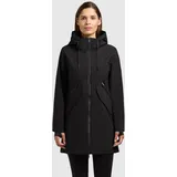 khujo Sommerjacke "EIZA", Damen, Gr. S, schwarz, 100% Polyester, leicht glänzend, regular fit hüftlang, eingesetzt angesetztes Bündchen mit Daumenlöchern, Jacken