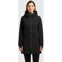 khujo Sommerjacke "EIZA", Damen, Gr. S, schwarz, 100% Polyester, leicht glänzend, regular fit hüftlang, eingesetzt angesetztes Bündchen mit Daumenlöchern, Jacken
