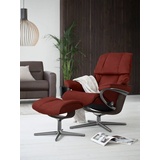 Stressless Relaxsessel STRESSLESS Reno Sessel Gr. Microfaser DINAMICA, Cross Base Wenge-S, Rela x funktion-Drehfunktion-PlusTMSystem-Gleitsystem-BalanceAdaptTM, B/H/T: 79 cm x 99 cm x 75 cm, rot (red dinamica) Lesesessel und Relaxsessel
