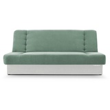 moeblo Schlafsofa Cyprus, Sofa Kippsofa Klappsofa Clic-Clack Couch für Wohnzimmer Federkern Sofagarnitur Polstersofa - 192x85x92 cm -, mit Bettkasten und Schlaffunktion grün