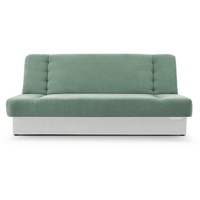 moeblo Schlafsofa Cyprus, Sofa Kippsofa Klappsofa Clic-Clack Couch für Wohnzimmer Federkern Sofagarnitur Polstersofa - 192x85x92 cm -, mit Bettkasten und Schlaffunktion grün