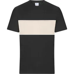 T-Shirt colour-block unisex - Farbe braun, schwarz - Größe XXS