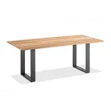 Niehoff Tisch Profilkufe anthrazit - 260 x 95 cm Teak geölt
