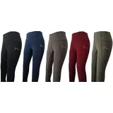 ReitsportPlus Reitleggings Kinder Silikon Vollbesatz Reithose Grip (128, Black) - 128