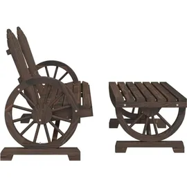 vidaXL Garten-Lounge-Set 2-tlg. braun
