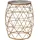 Beliani BEISTELLTISCH Marmor Optik weiß/gold Zehneck Halsey