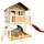 Axi Marc Spielhaus Braun - Weiß mit Roter Rutsche 212 x 432 x 293 cm