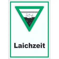 Laichzeit Aufkleber A8 (52x74mm)