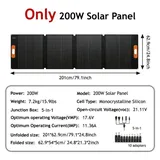 SP200 - Tragbares Solarpanel 200 W - Nur Panel ohne Laderegler - DC-Ausgang zum Laden - Für Camping, Powerbank, Auto, Boot, Wohnmobil