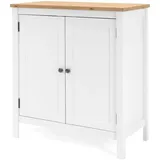 furn.design Kommode 80 x 90 cm Weiß / Eiche Artisan