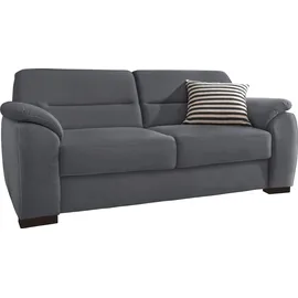 sit&more 3-Sitzer SIT & MORE "Montego, B: 198 cm", grau (dunkelgrau), B:196cm H:88cm T:90cm, Struktur (100% Polyester);Luxus-Microfaser ALTARA NUBUCK (100% Polyester);Luxus-Microfaser (90% Polyester, 10% Polyamid), Sofas, mit Federkern