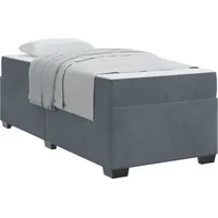 VidaXL Bettrahmen mit Matratze Dunkelgrau 90 x 200 cm