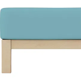 schlafgut Spannbettlaken Bio-Baumwolle-Jersey-Elasthan 180 x 200 - 200 x 220 cm blau