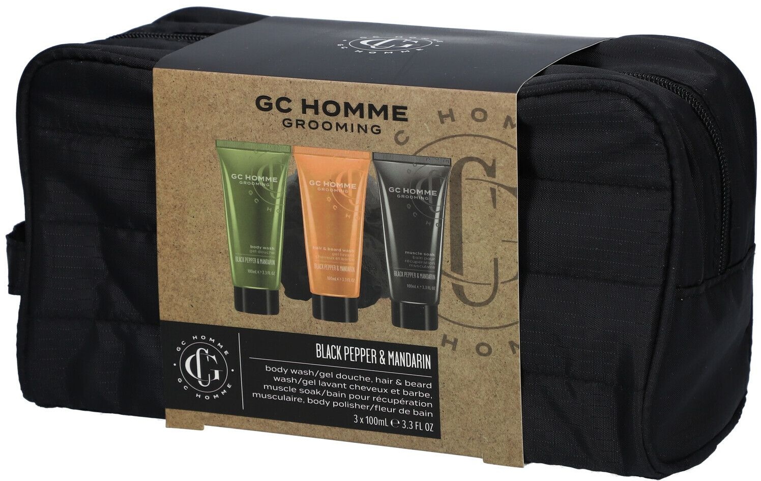 The Luxury Bathing Company Trousse GC HOMME Travel Bag - Poivre noir & Mandarine 1 pc(s) emballage(s) combi