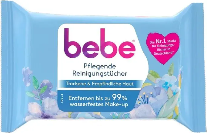 BEBE Extra milde Reinigungstücher mit Kokoswasser, Vegan, Heimkompostierbar, 92% natürlichen Ursprungs