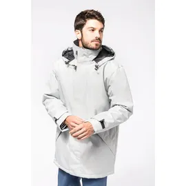 Kariban Herren Parka Kapuzenparka Regenmantel Isolierjacke Winterjacke, Größe:L, Farbe:Snow Grey - Grau - L
