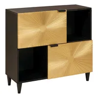 VidaXL Beistellschrank mit Speicher Schwarz und Gold 80 x