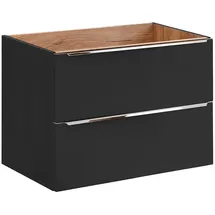 Lomadox Waschtischunterschrank 80cm Toskana-black-56 In Seidenmatt Anthrazit, B/h/t Ca. 80/57/46cm
