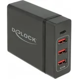 DeLOCK Ladegerät 60 W), USB Ladegerät, schwarz