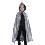 Qingzhuan Kids Dinosaurier Cape, Boys Dragon Dress Up Kostüm Cape für Halloween, Motto Party, Karneval, täglichen Gebrauch - Silved