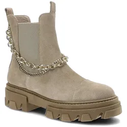 Beige Stiefeletten Karino Modische Damenschuhe für Herbst, 40