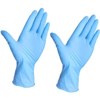 Colorful Home Tool 1PC Einweg Handschuhe Blau Gummi Nitril-Handschuhe puderfreie Tätowierhandschuhe Mechaniker Kochhandschuhe (Blue, L)