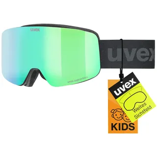 Uvex pwdr FM black matt mirror green one size