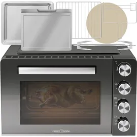 Proficook Minibackofen Multifunktion, Sichtfenster, Umluft-Funktion, stufenloser Temperaturregler