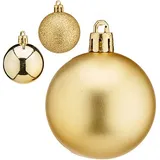 krist+ Weihnachtskugeln Ø 5 cm 24 Stück Gold Kunststoff