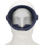 Asixxsix Tauchen Maske, Ovale Schnorchelbrille ohne Beschlag, Taucherbrille mit Maske Auslaufsichere Schnorchelbrille aus gehärtetem Glas mit breiter Sicht, einstellbar für Erwachsene (Blau)