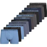 JACK & JONES Herren Unterhosen, JACSHADE SOLID TRUNKS 12 Pack (Packung, 12 St.), schwarz