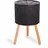 Paco Home Blumentopf Übertopf Natur Rattan Set mit Folieneinsatz Pflanzentopf Auslaufsicher Groß für Zimmerpflanzen, Farbe:Schwarz, Sets:2pcs Set/Design 4