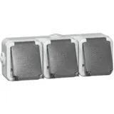 Peha Schuko-Steckdose 3-fach Grau