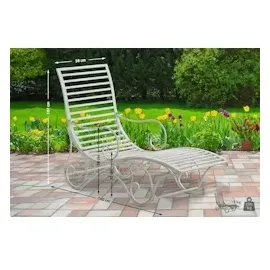 CLP Amiens Gartenliege 200 x 60 x 80 cm Weiß