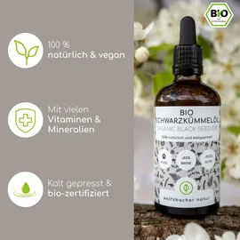 Wolfsbacher Natur Bio Schwarzkümmelöl kaltgepresst 100 ml