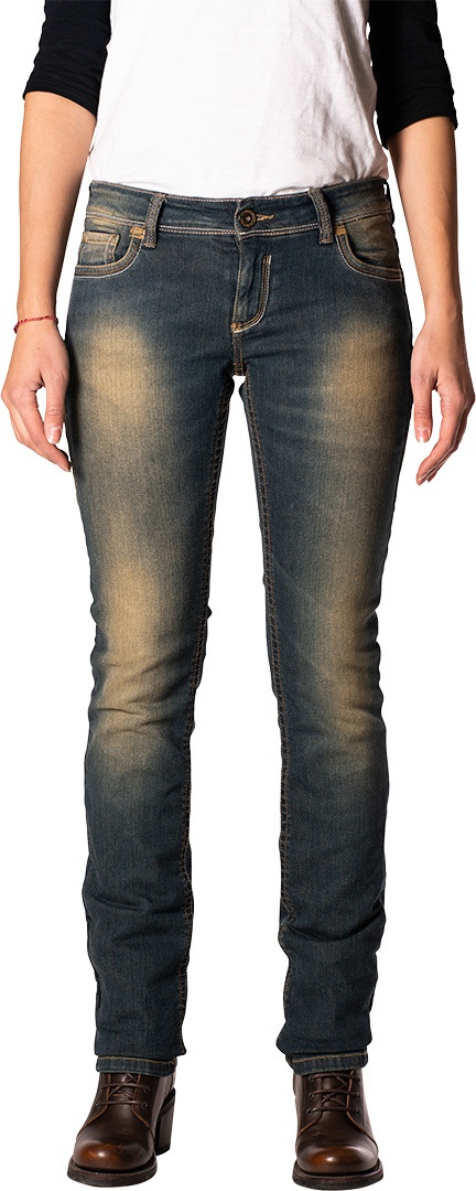 Rokker The Diva Jeans Dame, blauw, 29 Voorvrouw