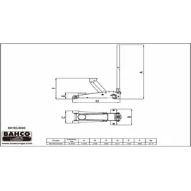 BAHCO Wagenheber 3 t Stahl orange/schwarz