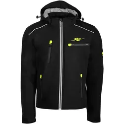 Rusty Stitches Stan Motorrad Textiljacke, schwarz-gelb, Größe L für Männer
