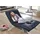 W.Schillig Relaxliege daily dreams Leder 95 x 91 x 170 cm Blau mit Kissen