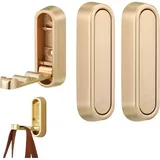 Set Mit 2 Faltbaren Wandhaken, 90-grad-klapphaken, Verdeckte Haken, Geeignet Für Schlafzimmer Und Badezimmer, Goldfarben.