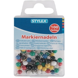 Stylex Markiernadeln, farbig, 100er Schachtel