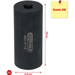 KS Tools 1/2 Zoll Einspritzdüsen-Stecknuss für Scania, 38 mm