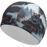 Style-1 Vintage-Dampflokomotive, Zug, lustige Badekappe für Erwachsene, Schwimmhut, langes und kurzes Haar, Badekappen für Männer und Frauen