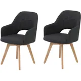 Hela 4-Fußstuhl HELA Polyester grau 2er Set