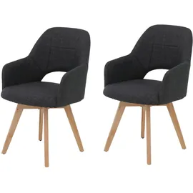 Hela 4-Fußstuhl HELA Polyester grau 2er Set