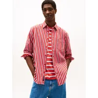 Tommy Hilfiger Langarmhemd gestreift rot L