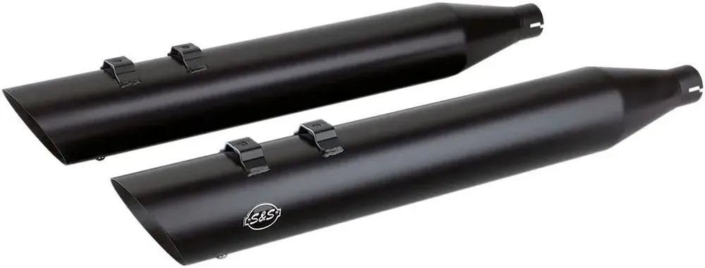 S&s Cycle Slash-cut Harley Davidson Ref:550-0696 Nicht Homologierter Slip-on-schalldämpfer - Black - Not Homologated