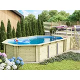 Karibu Pool Modell 4 Variante C Set 400 x 610 cm inkl. Filteranlage + Skimmer